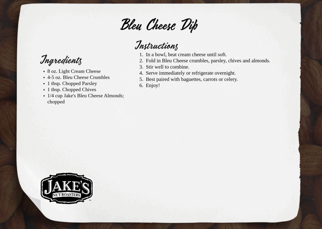Bleu Cheese Dip JNR Recipe Card 2 Bleu Cheese Dip
